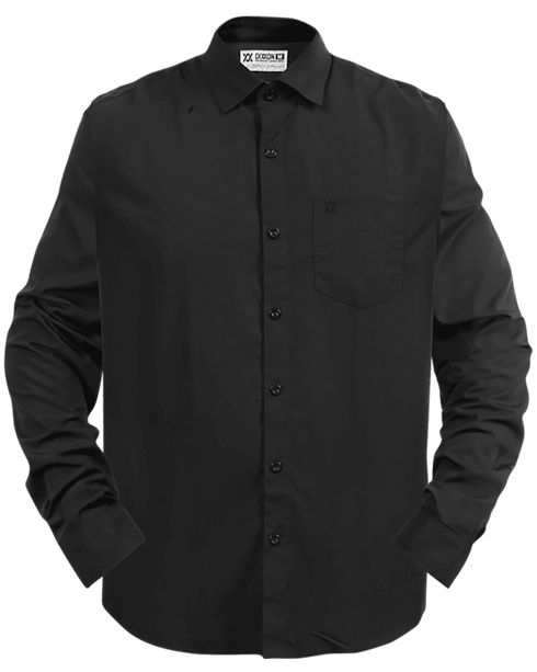 BAMBOO LONG SLEEVE BUTTON UP BLACK 2.0 - MENS